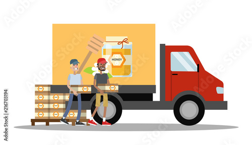 Big truck with honey