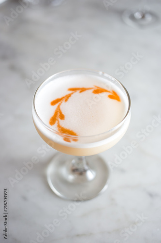 Cocktail art on a martini