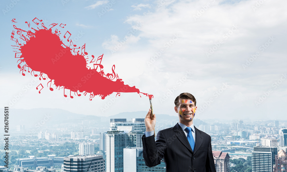 Business inspiration of young man Business inspiration of young man