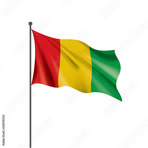 guinea flag, vector illustration