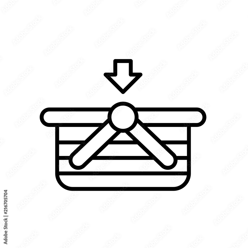 Purchase icon Shopping basket icon. Outline Icon Linear Style Purchase icon Shopping basket icon. Outline Icon Linear Style