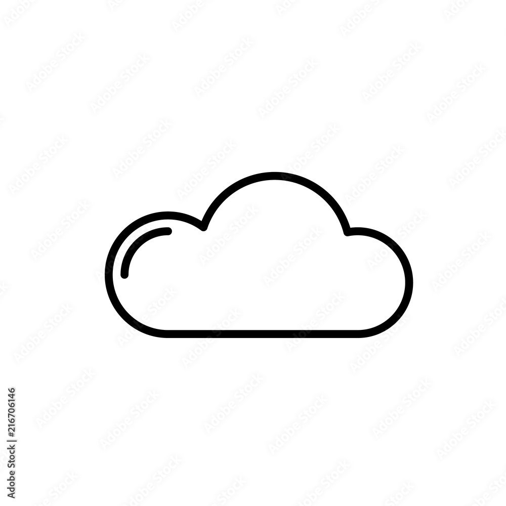 Cloud icon. Outline Icon Linear Style Cloud icon. Outline Icon Linear Style