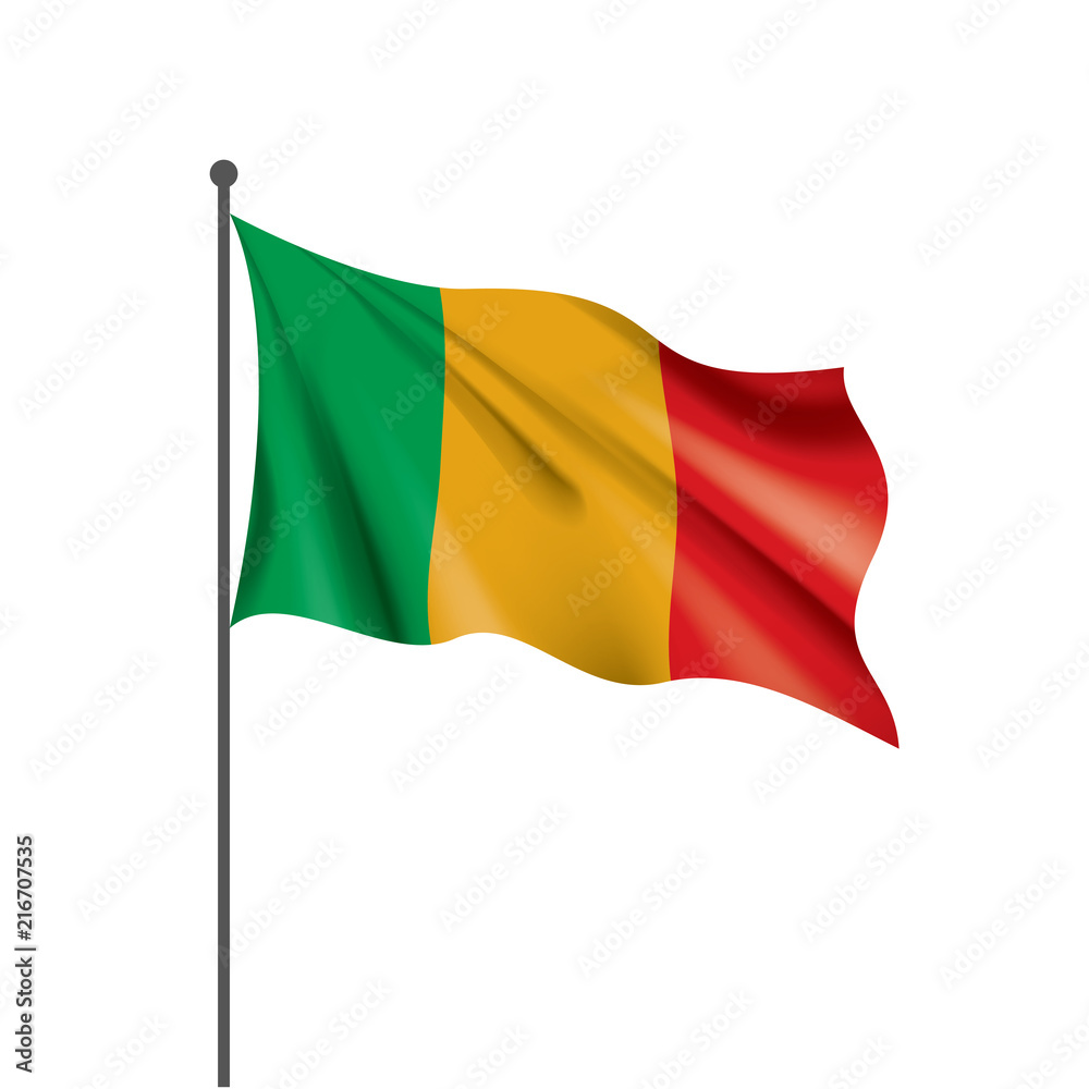 Obraz premium Mali flag. Vector