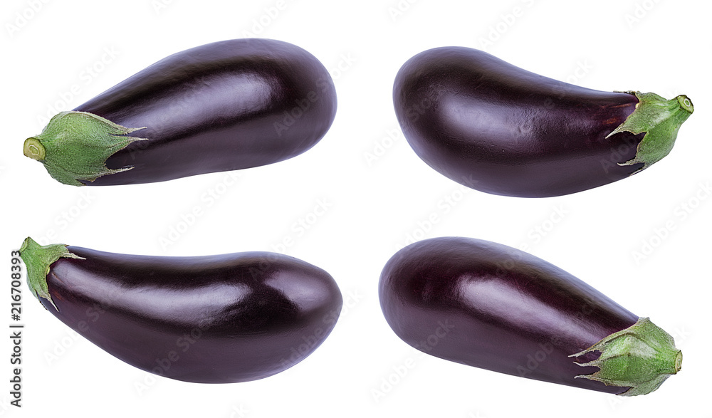 Fresh eggplant isolated on white background with clipping path Fresh eggplant isolated on white background with clipping path