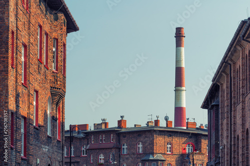 Katowice, Nikiszowiec, Traditional, old buildings of the mining district of Silesia