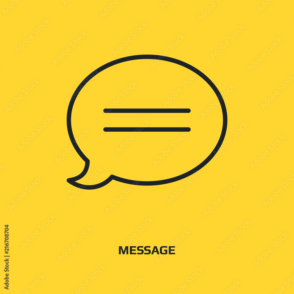 Text message vector icon, speech bubble symbol. Modern, simple flat vector illustration for web site or mobile app Text message vector icon, speech bubble symbol. Modern, simple flat vector illustration for web site or mobile app