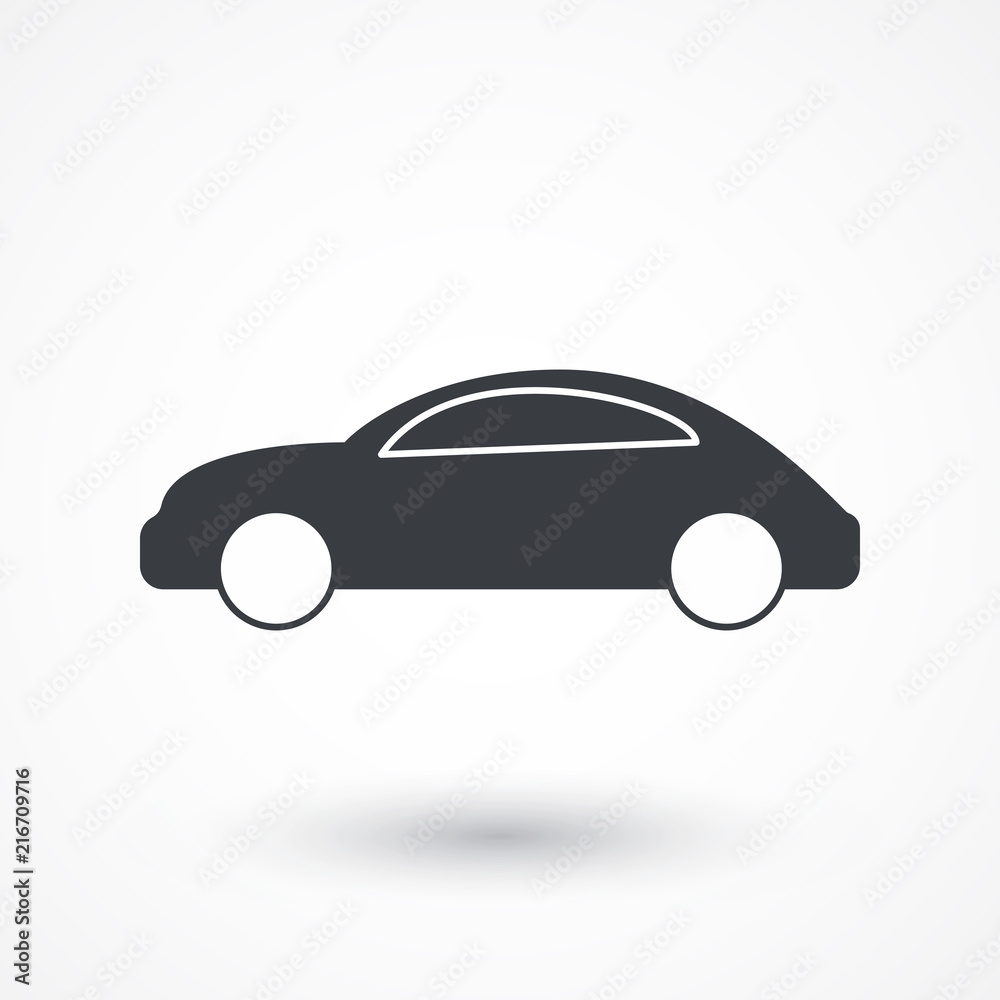 Car vector icon. Automobile transport sign. Traffic symbol. Logo graphic design concept. Logotype, icon, template in web and print