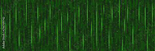 Abstract Technology Pattern. Stream of Binary Computer Code. Computer Matrix Background.