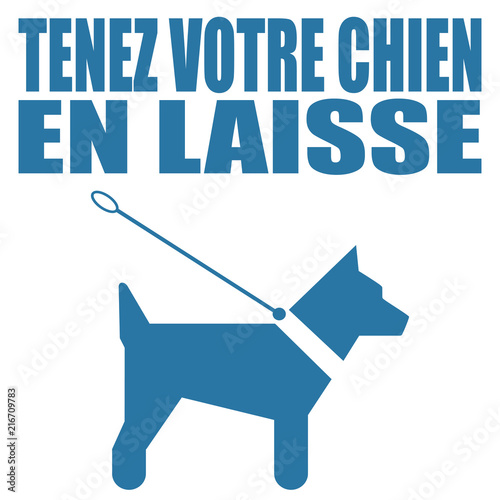 Logo chien en laisse.