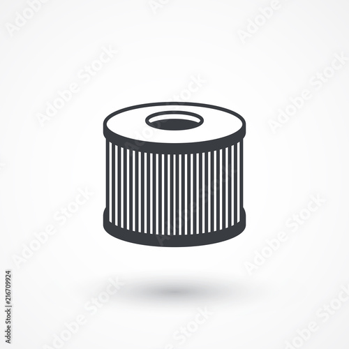 Car air filter vector icon. Automobile repair service symbol. Car engine  part shop sign. Logo graphic design concept. Logotype, icon, template in  web and print Stock Vector