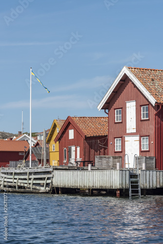 Boathouses on the Swedish west coast