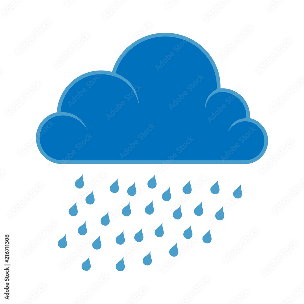 Rain flat illustration Rain flat illustration