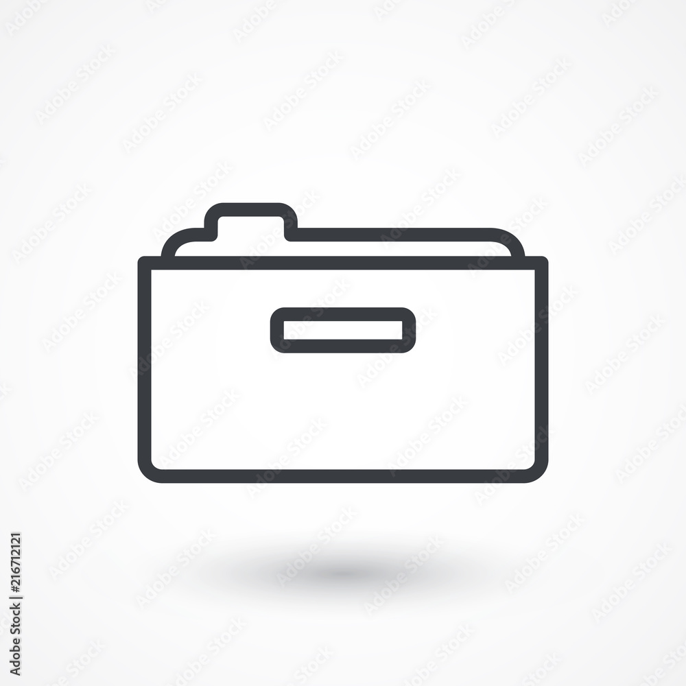 Archive box sign line vector icon. Office symbol Archive box sign line vector icon. Office symbol