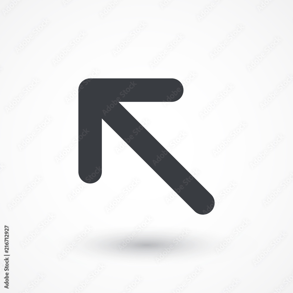Arrow top left sign line vector icon. Direction sign Arrow top left sign line vector icon. Direction sign