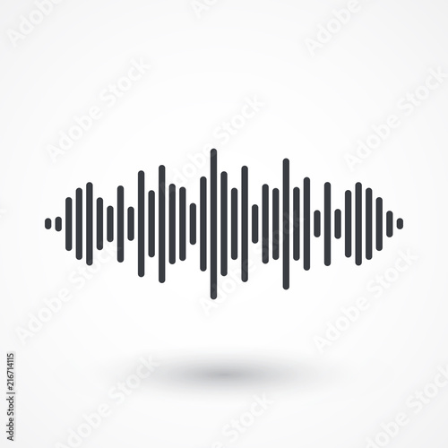 Audio signal vector icon. Sound icon. Music symbol