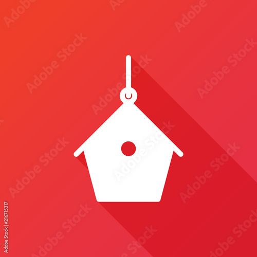 Bird House vector icon. Shelter symbol