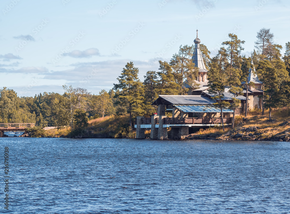 Obraz premium A skete on the island. The Valaam Archipelago