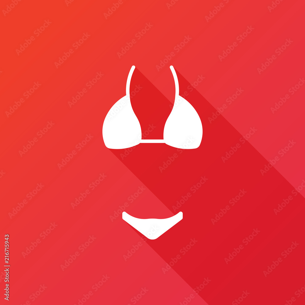 Bikini vector icon. Women beach clothes sign. Summer vacation symbol Bikini vector icon. Women beach clothes sign. Summer vacation symbol