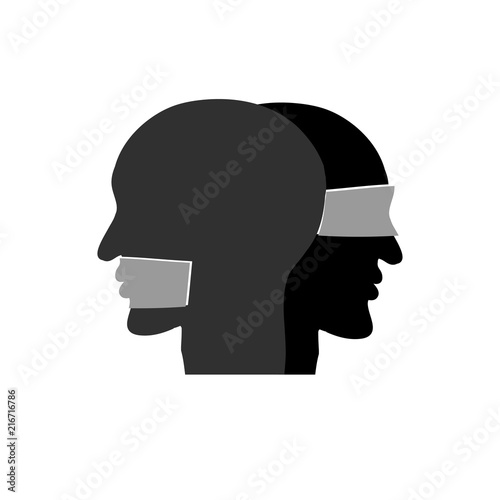 Blind and dumb. Misunderstanding due to communication problems.