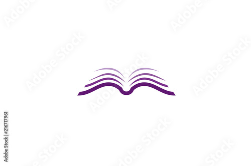 Creative Open Brown Purple Logo Design Illustration