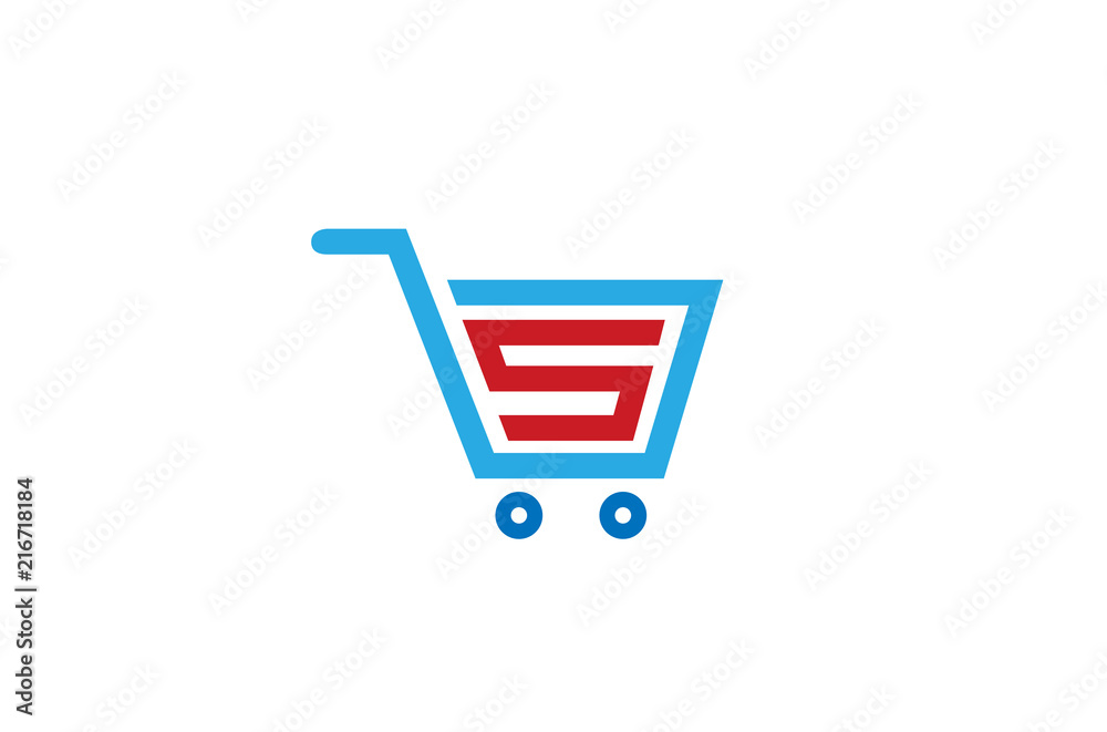 Creative Cart Label Logo Design Illustration