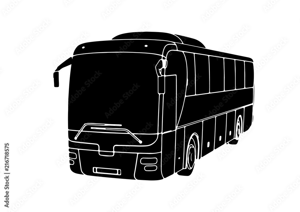 silhouette of bus vector silhouette of bus vector