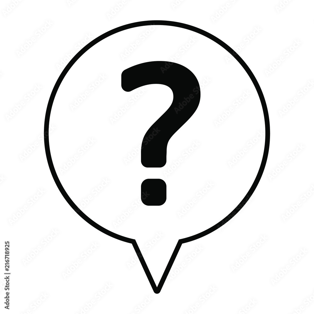 Question mark in a speech bubble. Question mark icon. Question mark vector illustration. Question mark in a speech bubble. Question mark icon. Question mark vector illustration.