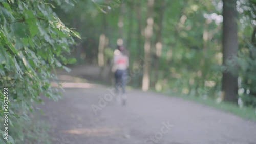 Wallpaper Mural A girl early in morning doing sports Torontodigital.ca