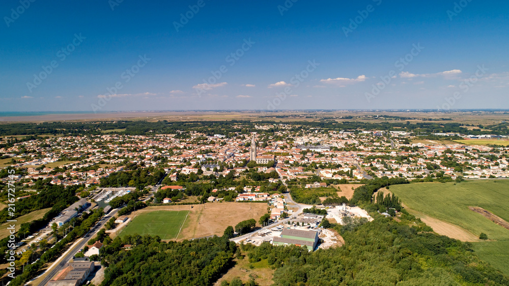 Photo aérienne de Marennes en Charente Maritime, France