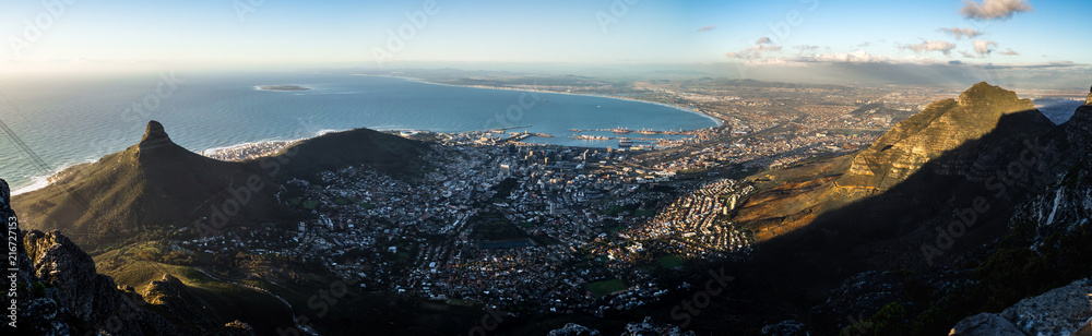 cape town panorama from table mountain top