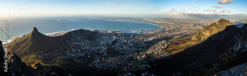 cape town panorama from table mountain top