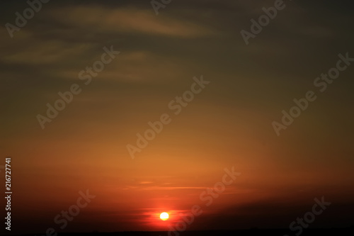 amazing sky sunset in red and pink tones, spring morning and evening © sonyachny