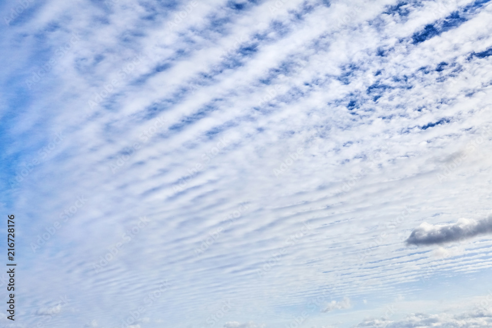 view of stratocumulus clouds. sky view of stratocumulus clouds. sky