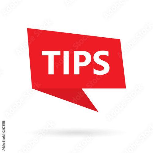 tips word on speach bubble- vector illustration