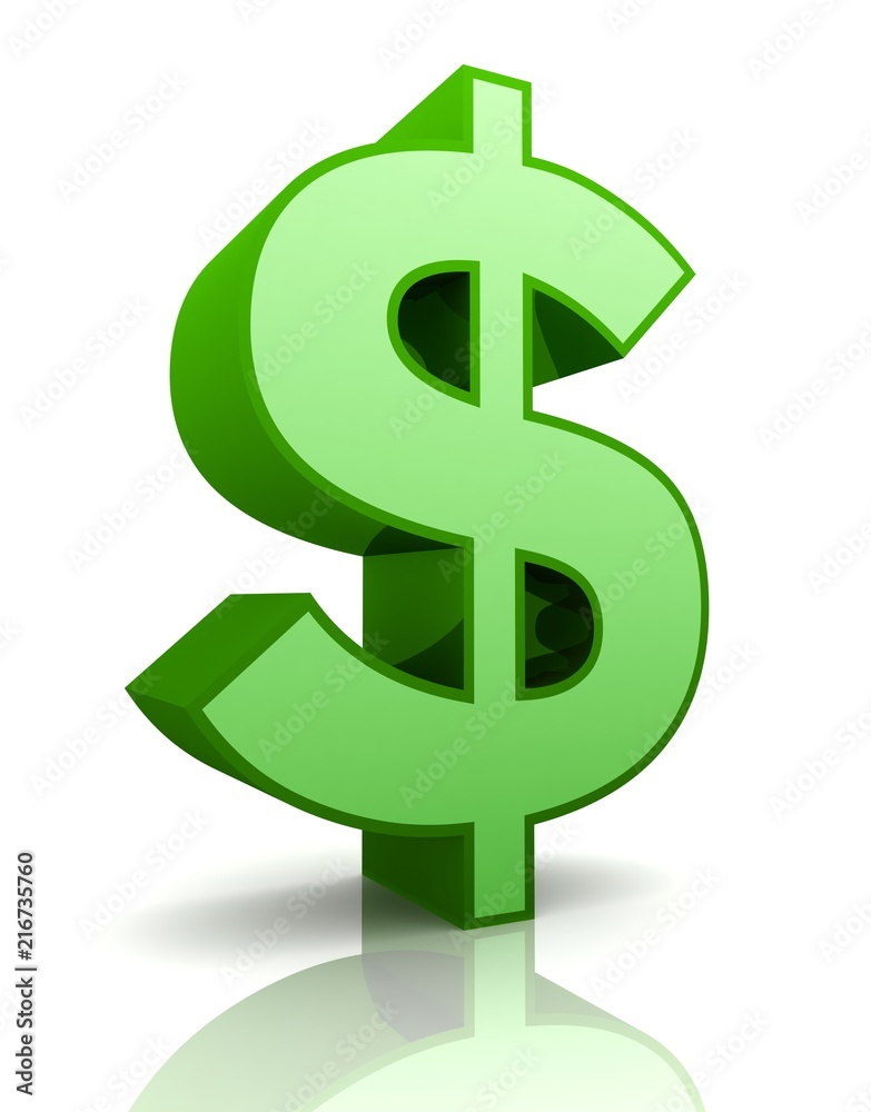 dollar sign concept 3d illustration