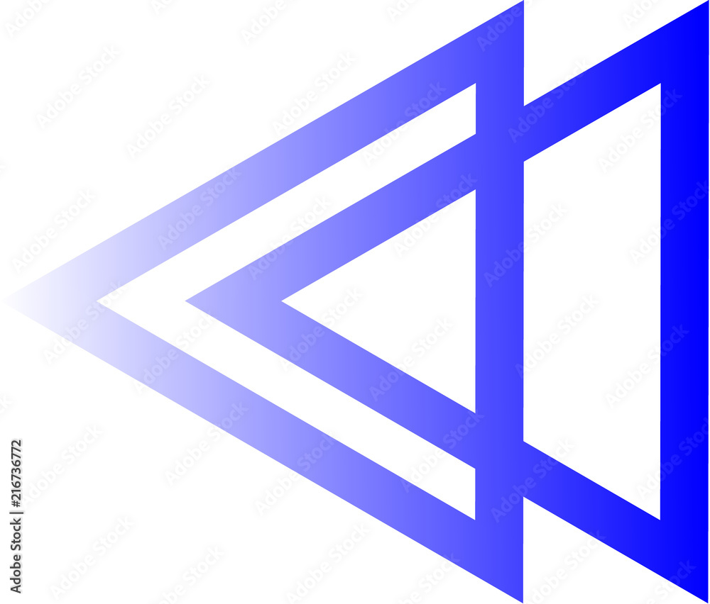 Obraz premium The triangle logo is parallel