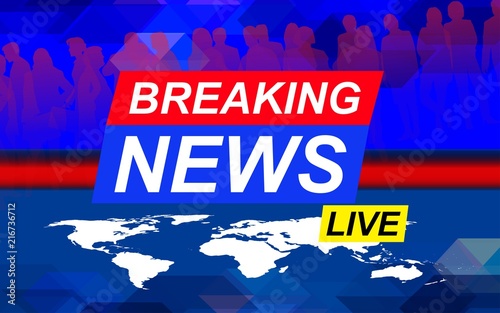 Breaking News  - International concept for mass-media and live transmission on TV and internet