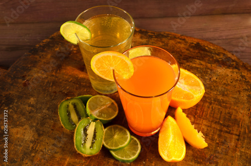 Orange, Lime and Kiwi Juice