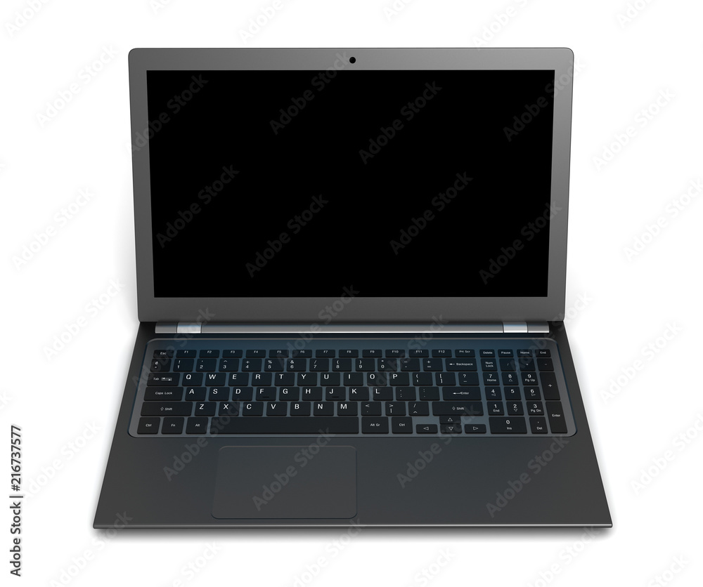 laptop computer single 3d illustration laptop computer single 3d illustration