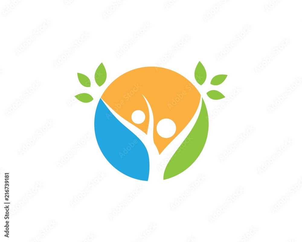 Obraz premium family tree logo template