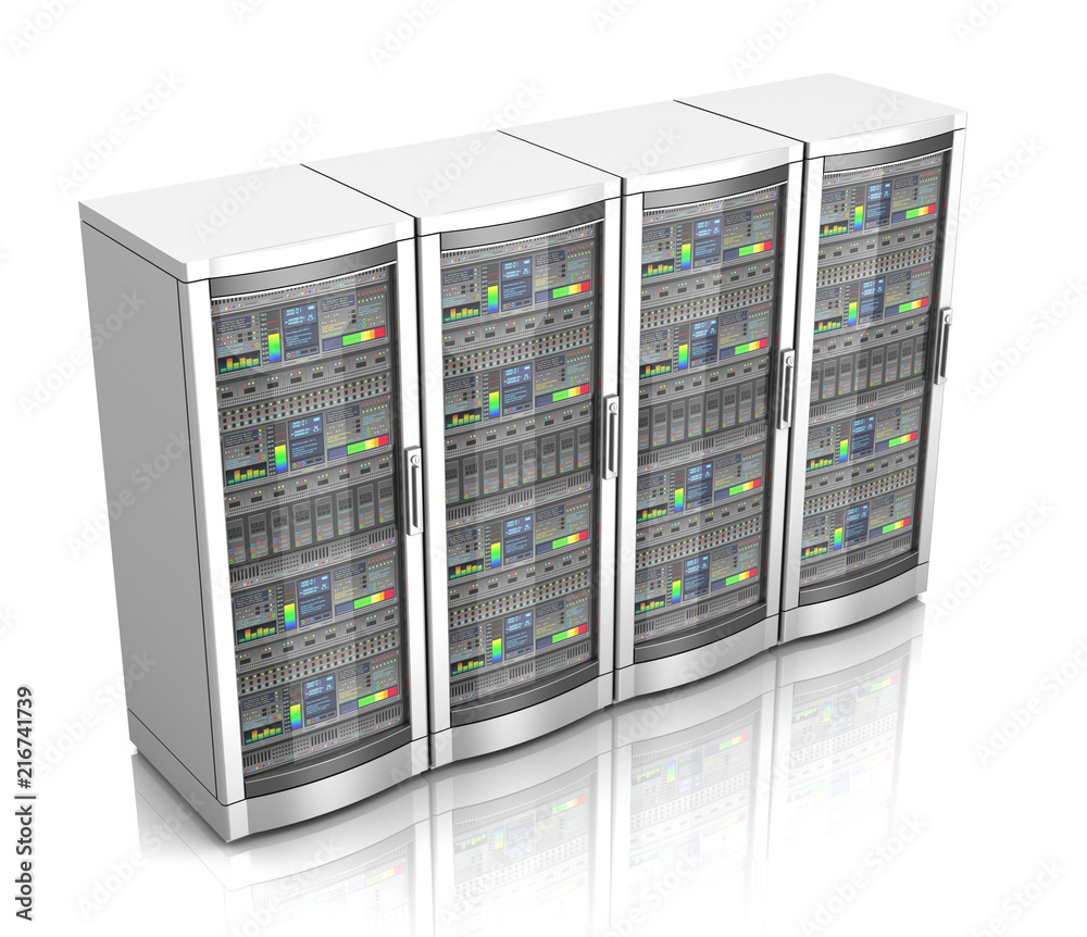 network workstation servers 3d illustration network workstation servers 3d illustration