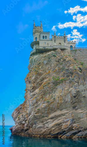 Castle Swallow's Nest in Black Sea, near Yalta. Peninsula Crimea