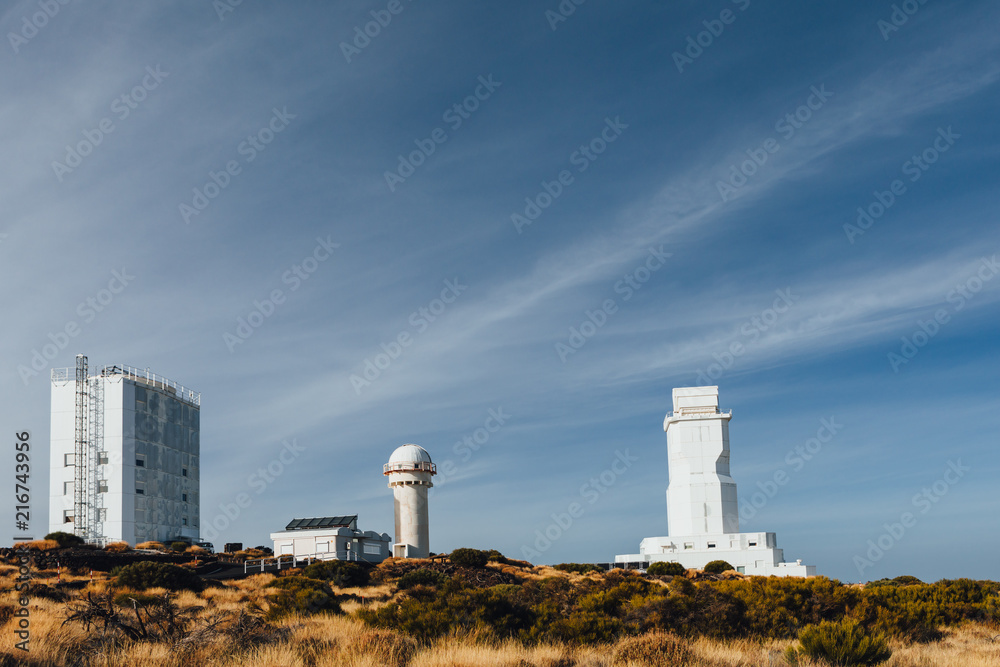 Teide Observatory astronomical telescopes in Tenerife, Canary Islands, Spain Teide Observatory astronomical telescopes in Tenerife, Canary Islands, Spain