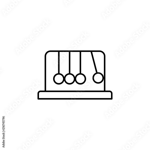 Newton cradle icon. Element of time value icon for mobile concept and web apps. Thin line Newton cradle icon can be used for web and mobile