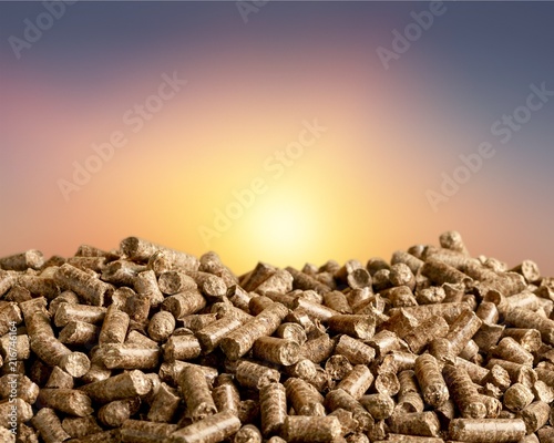 Pellets Biomass on background