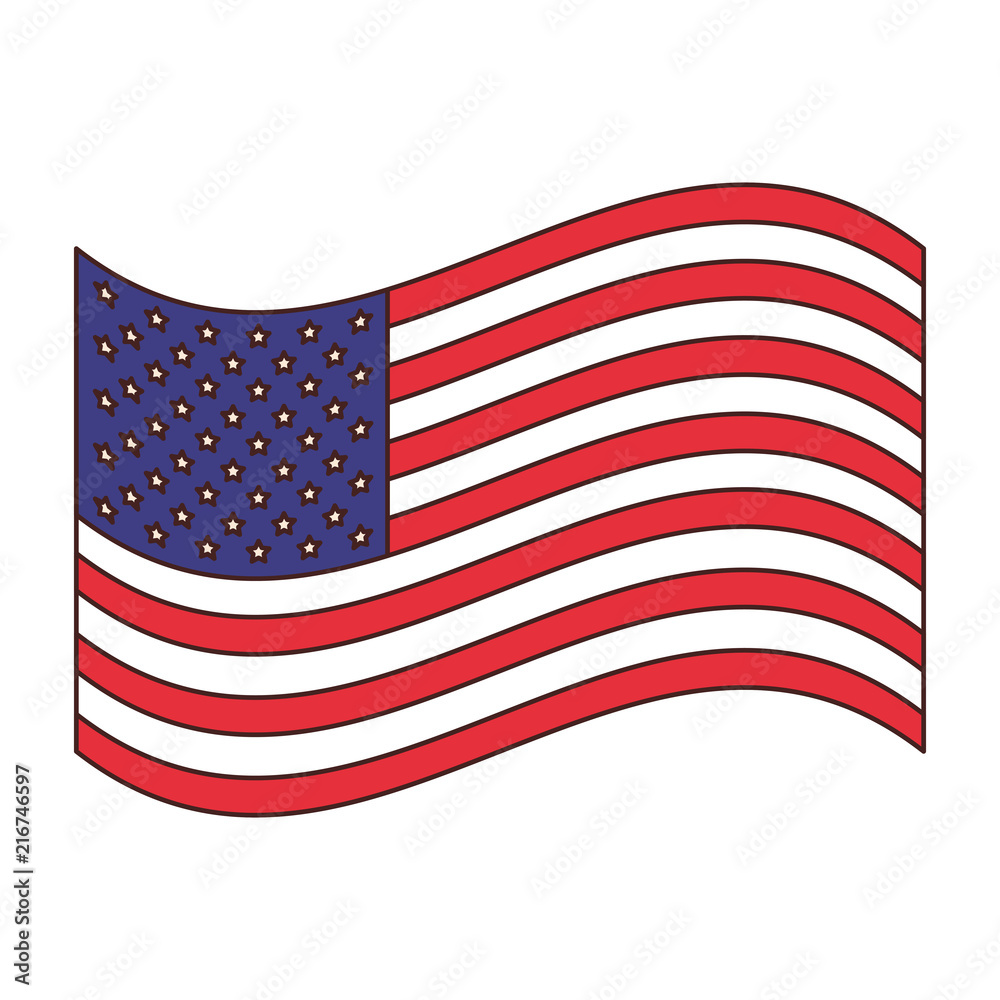 Fototapeta premium United States flag isolated vector illustration graphic design