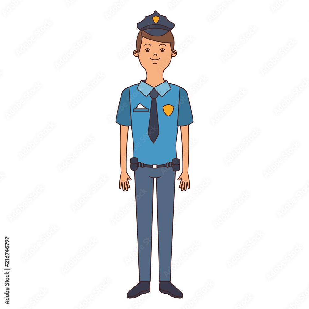 Police officer cartoon vector illustration graphic design