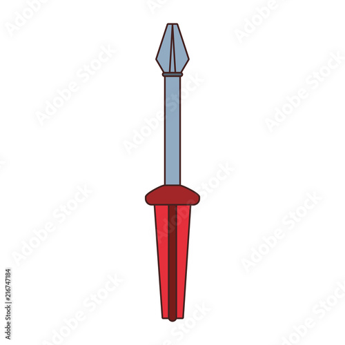 Screwdriver construction tool vector illustration graphic design