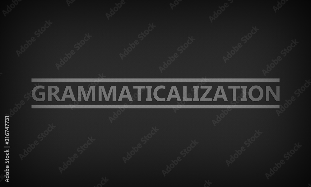 Grammaticalization Grammaticalization