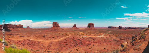 Wide Panorama shot of Monument Valley
